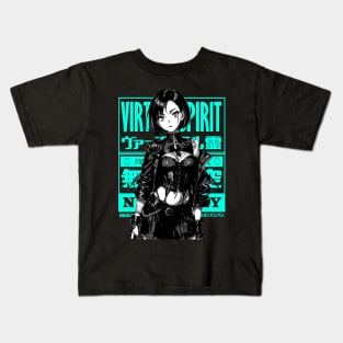 Cyberpunk Girl Goth Japanese Fashion #1 Kids T-Shirt